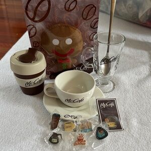McDonald's McCafé Coffee Set with Brown and White Accents
